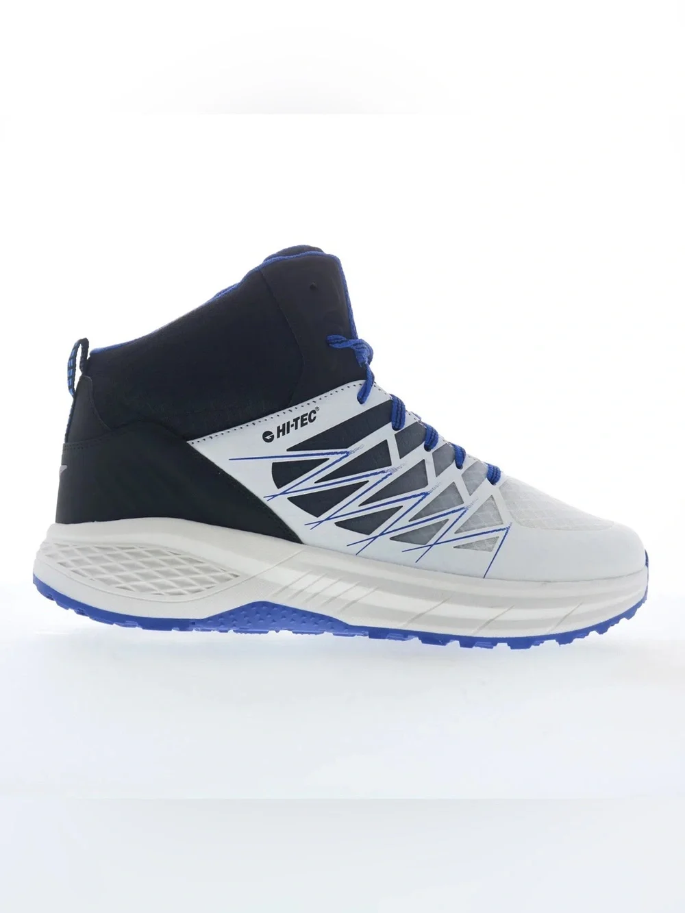 🆕 Hi-Tec Demolisher Mid Men’s Size 8 White Blue Hiking Boots Shoes NIB